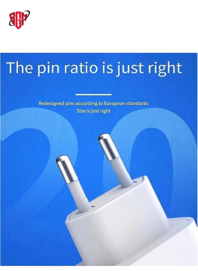BGM - For Iphone 20w Charger Apple 11/12/13 Usb-c To Lightning Power Adapter 1m Data Cable Eu Plug - Image 1