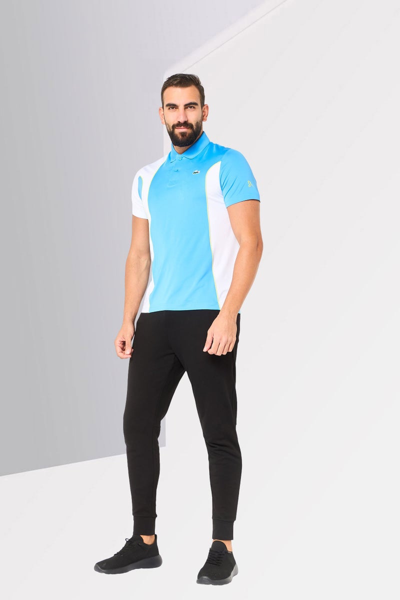 LACOSTE Novak Djokovic x Lacoste Men Regular Fit Short Sleeve Outdoor Polo Shirt, Multicolor - Image 3