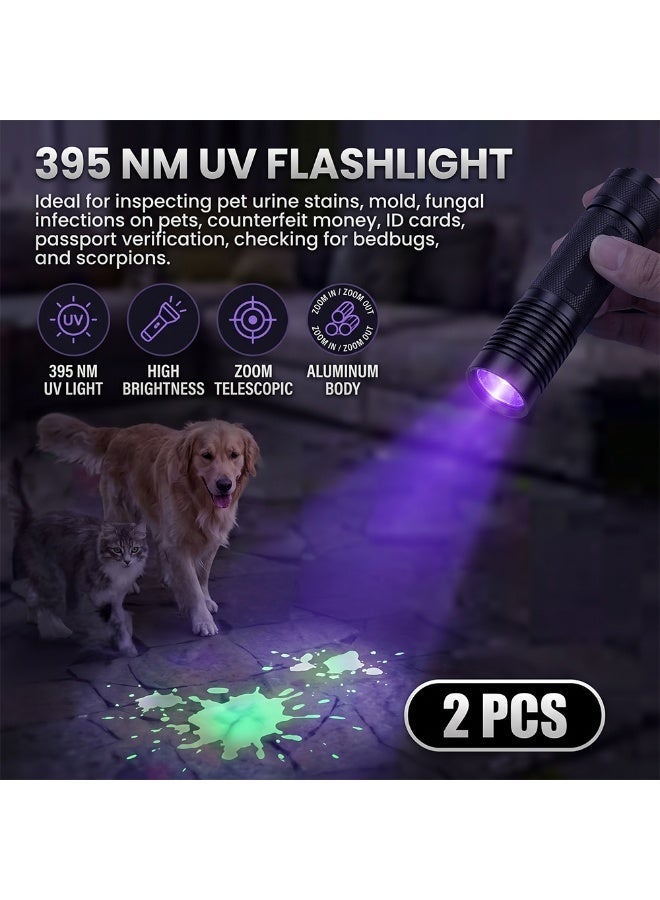 X-level UV Torches Rechargeable, USB Strong Ultraviolet LED Flashlights, Flashlight Fluorescent Detection Lamp Ringworm Light, Detector for Urine/Stains, Flurescent, Uranium Glass, Curing Resin Flashlights - Image 4