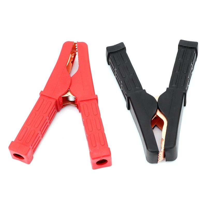 Emergency Wire Clamp Clip Full Leather Insulated Handle - Cold Heat Resistant PVC Material Jumper Cables Clamp for Car Battery Jump Starter - Image 2