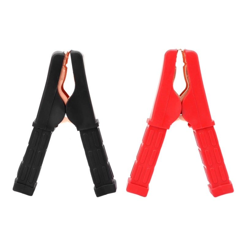 Emergency Wire Clamp Clip Full Leather Insulated Handle - Cold Heat Resistant PVC Material Jumper Cables Clamp for Car Battery Jump Starter - Image 3