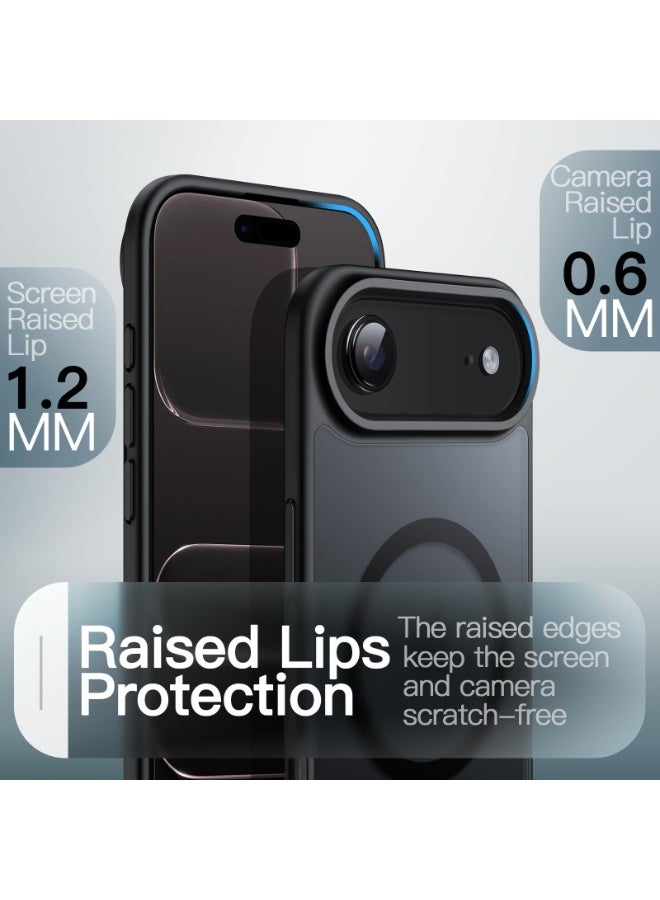 ChicVibe Magnetic Case for iPhone 17 Air Compatible with MagSafe, Translucent Matte Back Slim Minimalist Shockproof Phone Cover, 6.5-Inch Display (Black) - Image 5