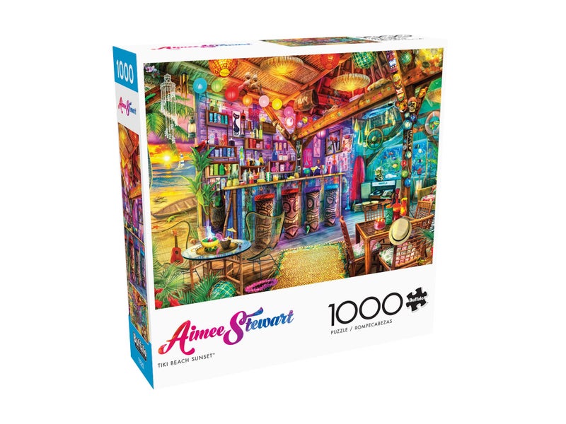 Buffalo Games - Aimee Stewart - Tiki Beach Sunset - 1000 Piece Jigsaw Puzzle - Image 3