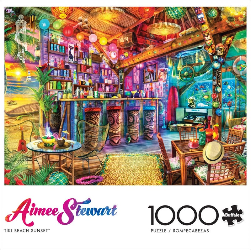Buffalo Games - Aimee Stewart - Tiki Beach Sunset - 1000 Piece Jigsaw Puzzle - Image 2