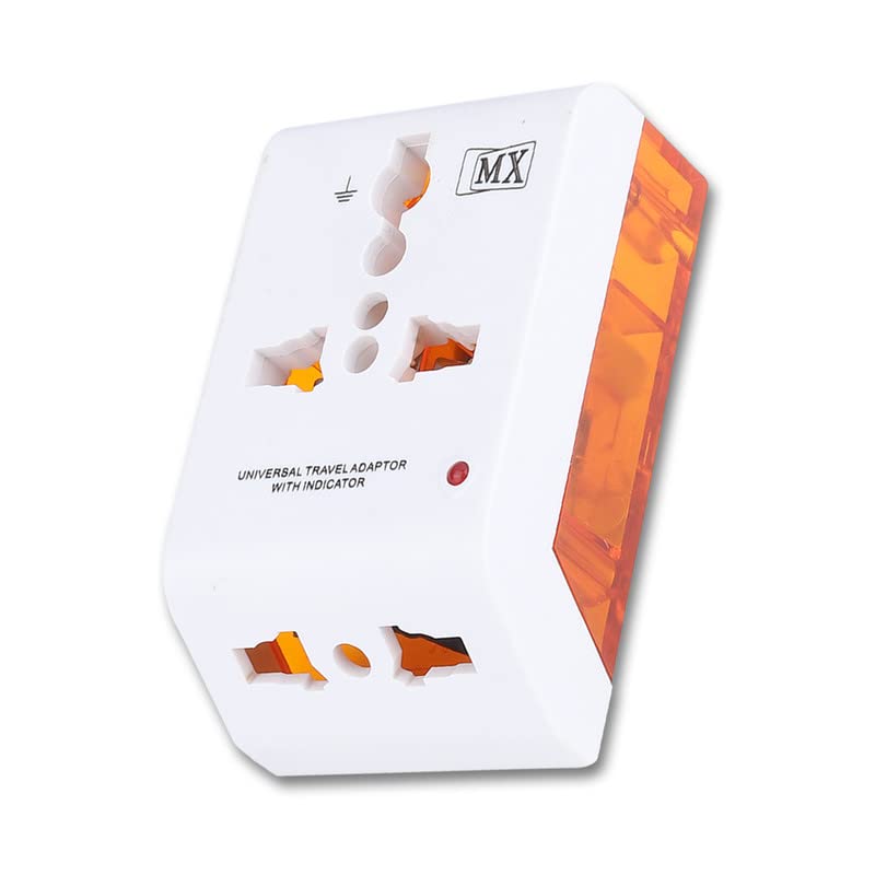 MX 3 PIN Traveller Universal Socket Plug Type B Worldwide Travel Adaptor Multi Plug Conversion Plug Socket Connector 3 in 1 - Image 1