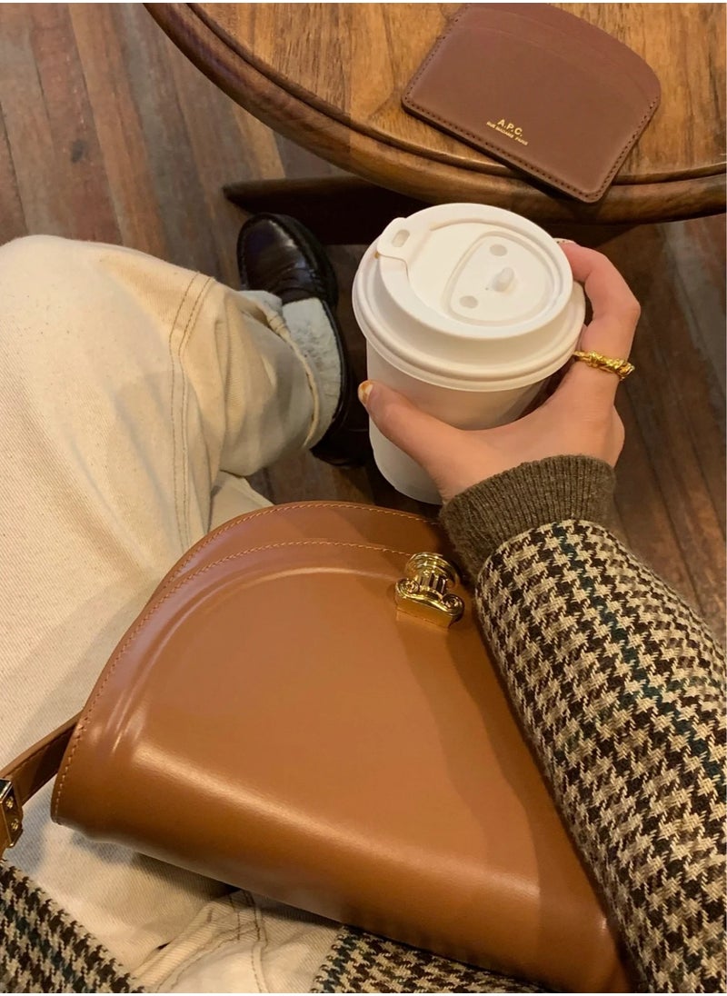 AC - A.Cloud Sunset Saddle Bag Vintage Roman Column Shoulder Bag Modern Underarm Handbag - Image 1