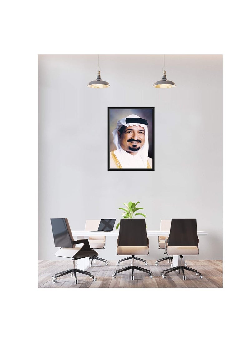 Spoil Your Wall Wall Posters with Black Frames of  Sheikh Humaid bin Rashid Al Nuaimi for Living Room and Office Wall Arts Home Décor Photo Frames by Spoil Your Wall (40x55 cm)  - Image 2