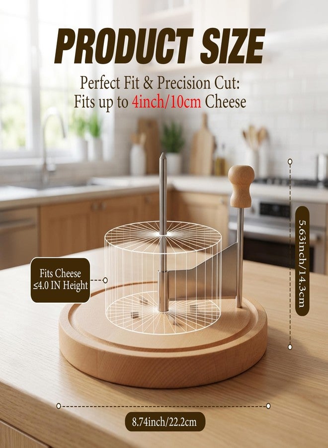 Starry Cheese Curler Wheel for Tête de Moine Style Cheese & Chocolate Cheese Shaver Wheel for Hard Cheese with Stainless Steel Slicer Wooden Base Flower Cutter - Image 2