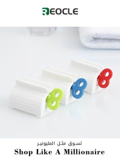 REOCLE Toothpaste Squeezer Rolling Toothpaste Squeezer Simple and Practical Dispenser Toothpaste Tube Wringer Seat Holder Stand  - Image 1