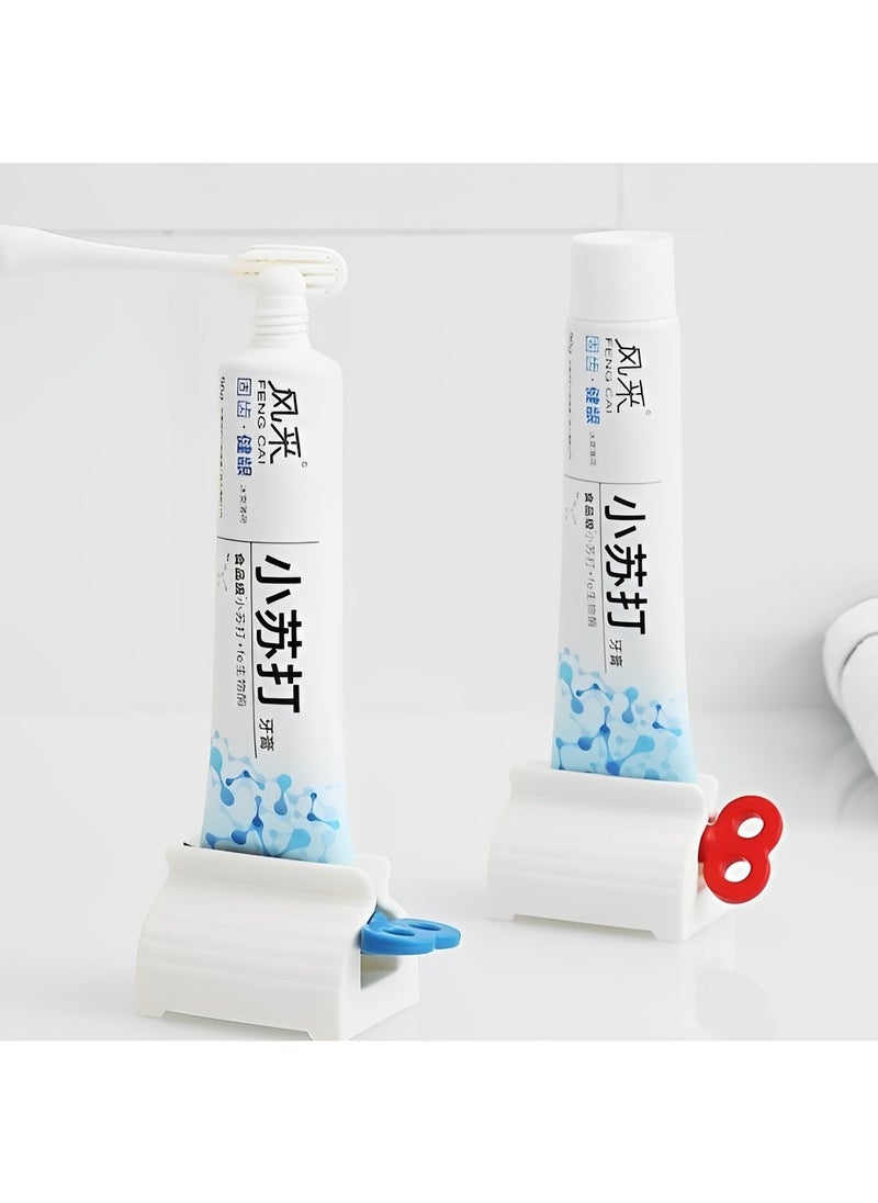 REOCLE - Toothpaste Squeezer Rolling Toothpaste Squeezer Simple and Practical Dispenser Toothpaste Tube Wringer Seat Holder Stand - Image 1