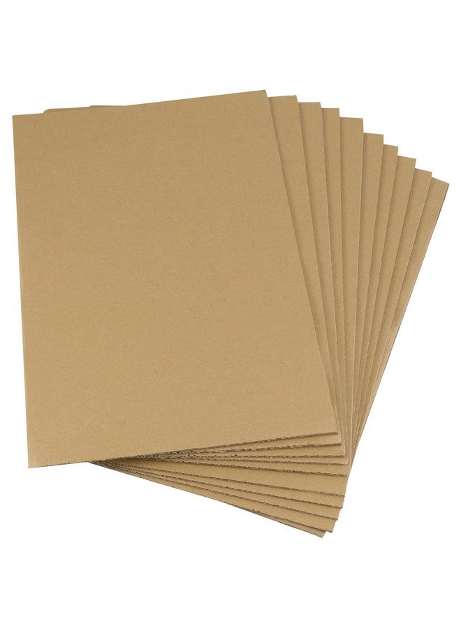 PINGEUI 100 Pcs 8 X 10 Inches Corrugated Cardboard Sheets, 1/8" Thick Brown Kraft Cardboard Sheets, Corrugated Cardboard For Packing, Mailing, Crafts - Image 3