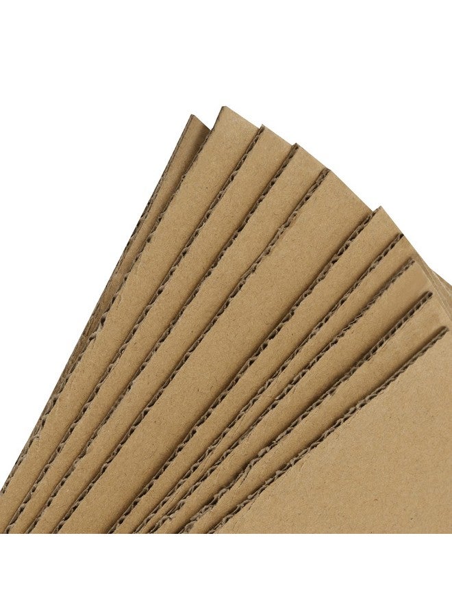 PINGEUI 100 Pcs 8 X 10 Inches Corrugated Cardboard Sheets, 1/8" Thick Brown Kraft Cardboard Sheets, Corrugated Cardboard For Packing, Mailing, Crafts - Image 4