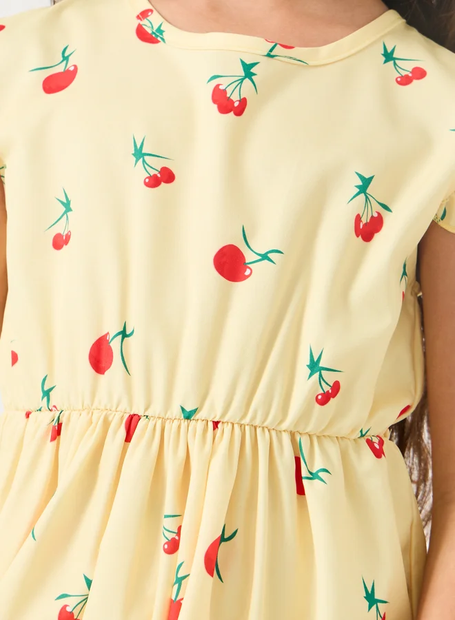 Styli Cherry Print Dress