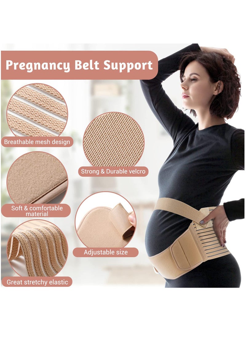 SYOSI Belly Band for Pregnancy,2-in-1 Belly Band Support Maternity Belt Pregnancy Belly Band Waist Abdominal Back Belly Band Support Brace Adjustable Breathable Belly Support Care Pregnancy(L)  - Image 2