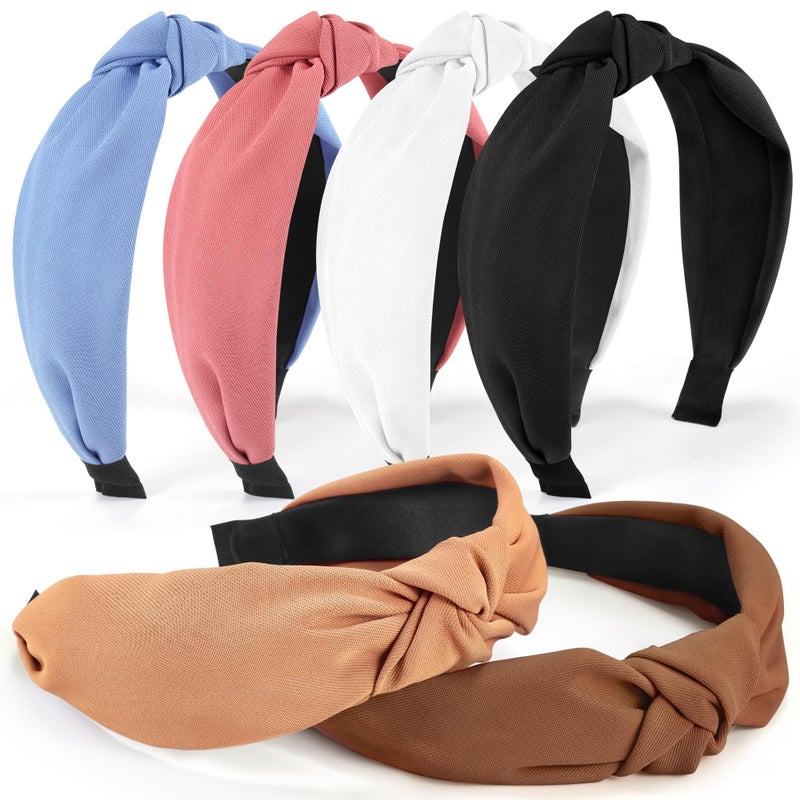 DiyJibb Headbands for Women Girls - 6PCS Stylish Top Knotted Headbands - Knotted Headband for Women - Head Bands Wide Hairband Hair Accessories - Image 1