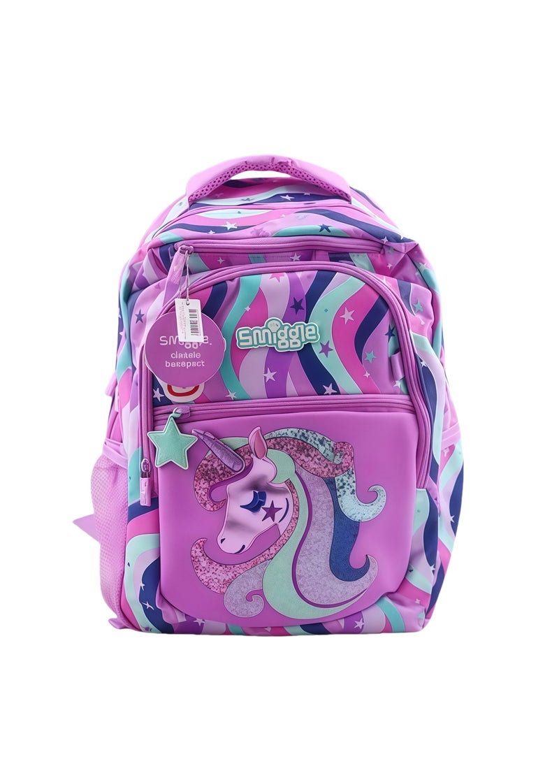 Smiggle Smiggle Girls Sequin Schoolbag Student Schoolbag Primary and Secondary School Children's Backpack Outdoor Leisure Bag Backpack 42*30CM 