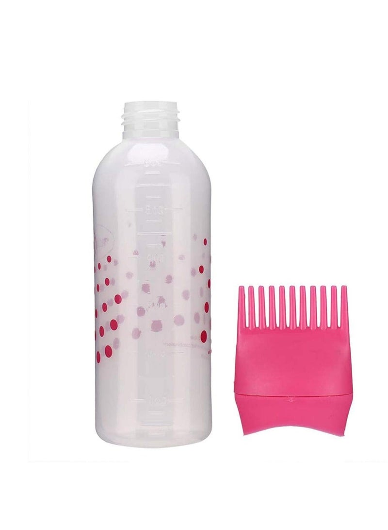 Generic Hair Dyeing Bottle, Hair Coloring Bottle, Applicator Bottle Hairdressing Tool for Hair Salons Barbershops Squeeze Bottle  (Pink)  - Image 1