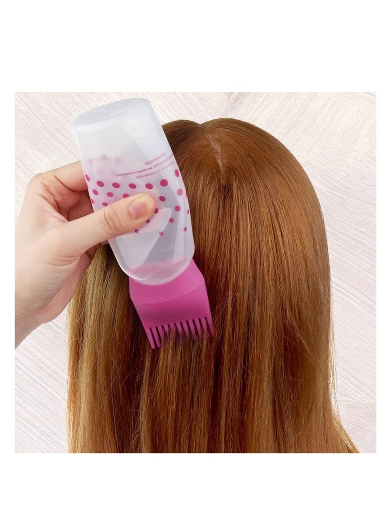 Generic Hair Dyeing Bottle, Hair Coloring Bottle, Applicator Bottle Hairdressing Tool for Hair Salons Barbershops Squeeze Bottle  (Pink)  - Image 3
