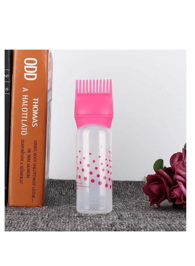 Generic Hair Dyeing Bottle, Hair Coloring Bottle, Applicator Bottle Hairdressing Tool for Hair Salons Barbershops Squeeze Bottle  (Pink)  - Image 4