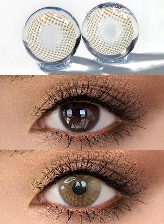 Mystic Eyes Cosmetic Colored Contact Lens Polar Lights Brown 14.20mm 6-Month Disposable for Daily Wear - Image 4