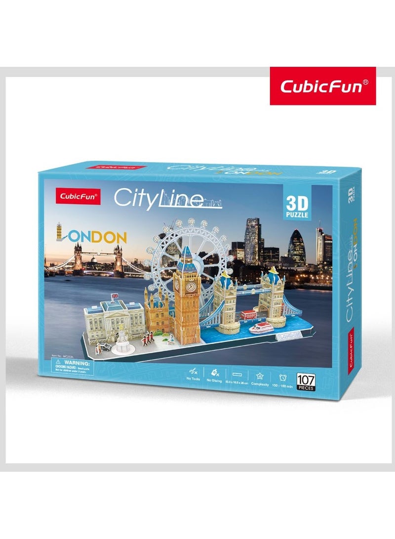 CubicFun 3D Puzzles City Line London 107 Pieces - Image 1