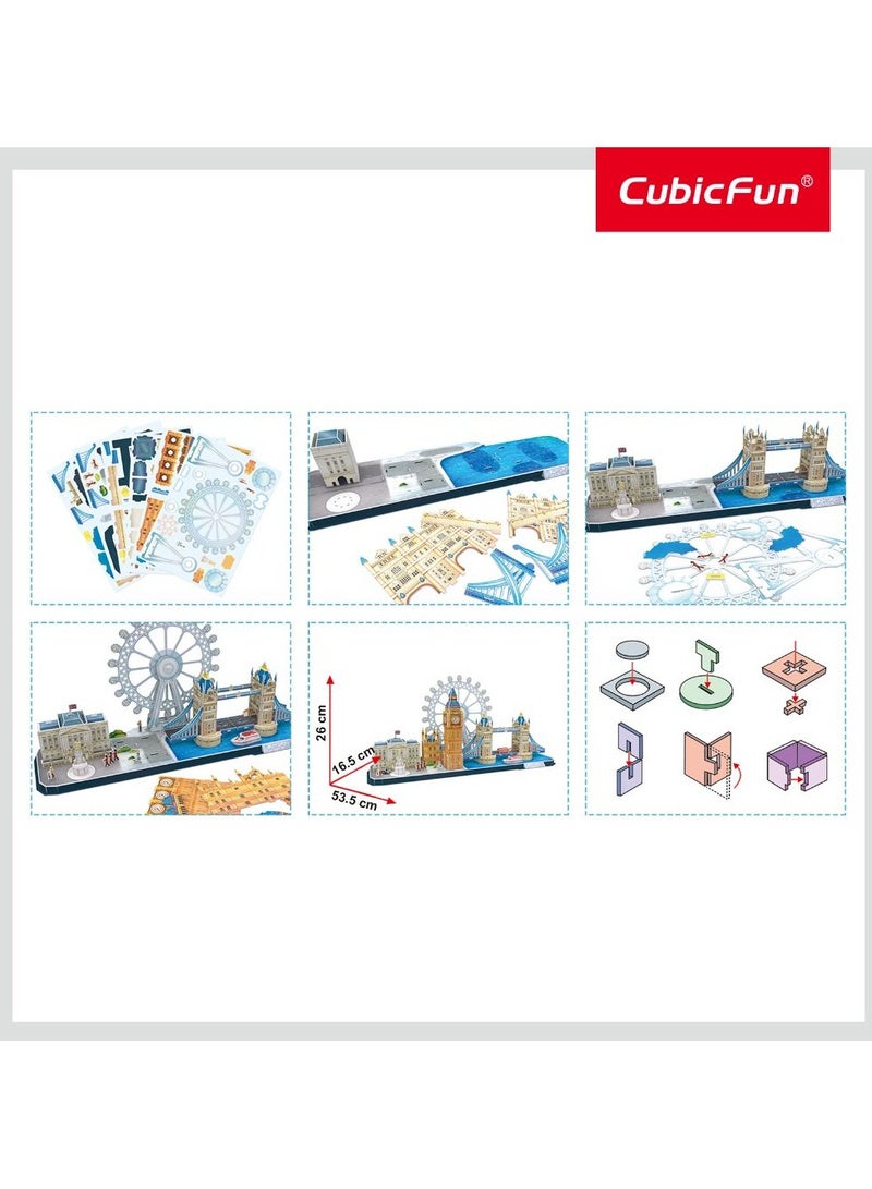 CubicFun 3D Puzzles City Line London 107 Pieces - Image 5