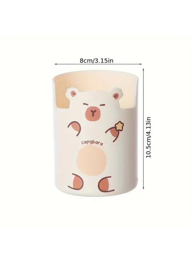White Cute Animal Pen Holder Organizer For Office School Home Storage - Image 2