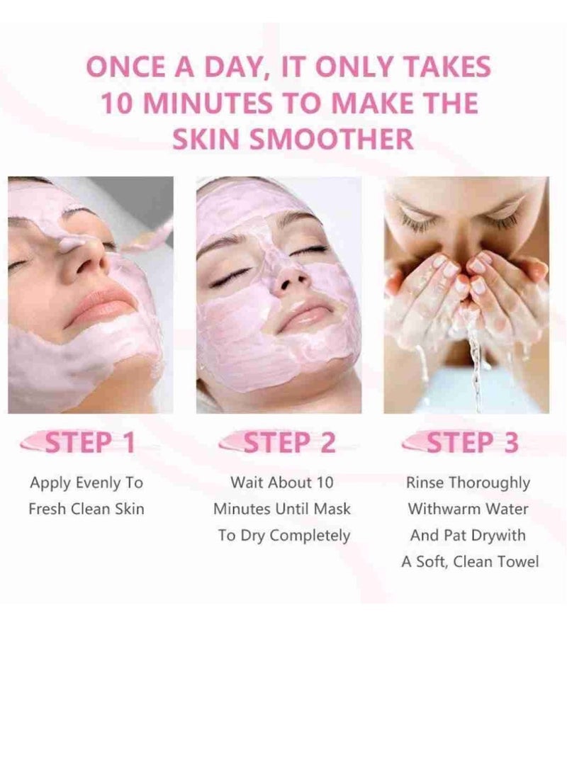 OCHEAL عصا قناع وردية لإزالة الرؤوس السوداء وحب الشباب قناع طين الخوخ لتنظيف الوجه وتقليل المسام ومكافحة الشيخوخة وتقليل التجاعيد للعناية بالبشرة مع قناع الخوخ 40 جرام - Image 5