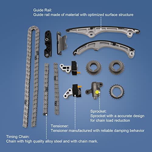 DICMIC Timing Chain Kit + Water Pump Compatible with 2007-2010 Ford Mercury 3.5L Lincoln Mazda 3.7L DOHC Replace# AT4Z-6306-A - Image 2