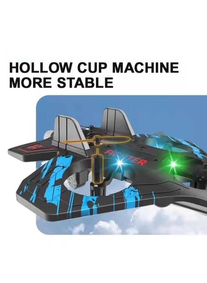 YJS RC Aeroplane 2.4GHz Remote Control Quadcopter Floating Fighter Plane  RTF Airplane Toy With Colored Lights And USB Charging  Ideal For Beginners  Kids  And Adults - Image 4
