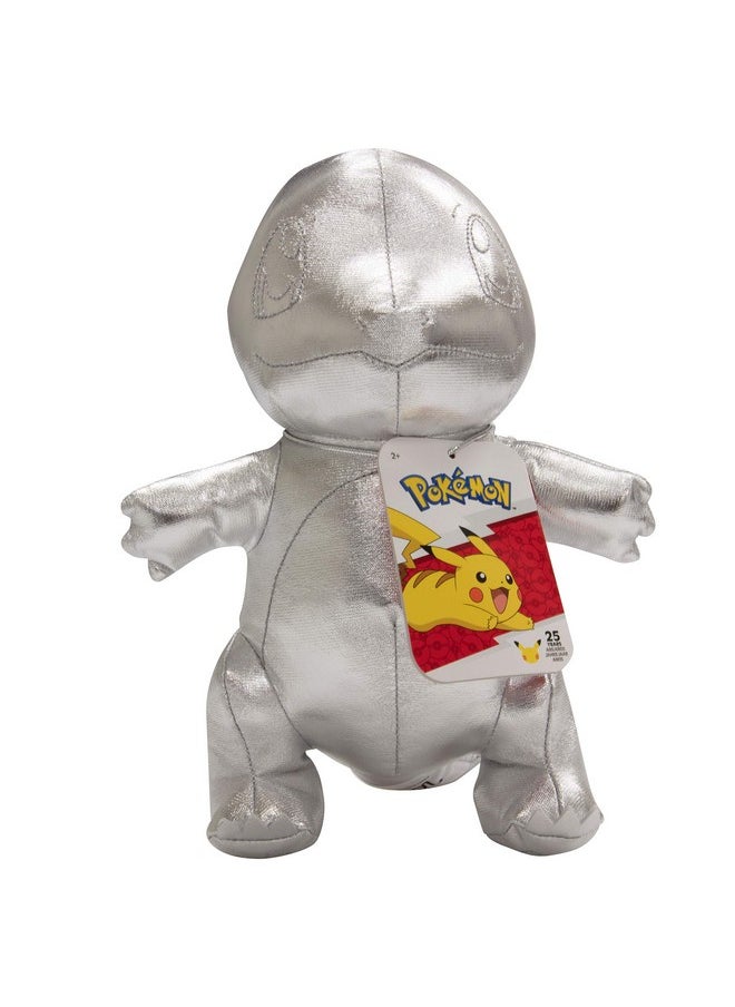 Pokemon Pokémon 8" Silver Charmander 25Th Anniversary Plush Officially Licensed Quality & Soft Stuffed Animal Toy Limited Edition Collectible Stuffed Animal Toy Great Gift For Kids Boys Girls  - Image 1