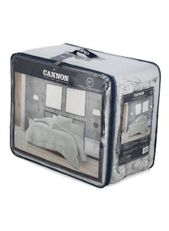 Cannon 4-Piece Premium Quality T215 Cotton Stripe Comforter Set Light Grey King 50 x 35 x 60 cm CN CK4PCS-LGRD  - Image 3
