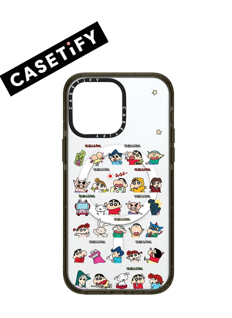 Casetify - Apple iPhone 13/14 Case,Crayon Shinchan Stickers Magnetic Adsorption Phone Case - Semi transparent - Image 1