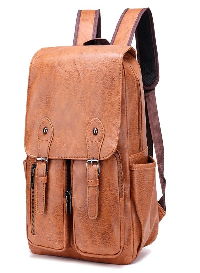 ristoss Cayenne backpack Faux Leather Zipper Closure Type with 28 Liter Capacity Bag_1042_Tan Brown - Image 2
