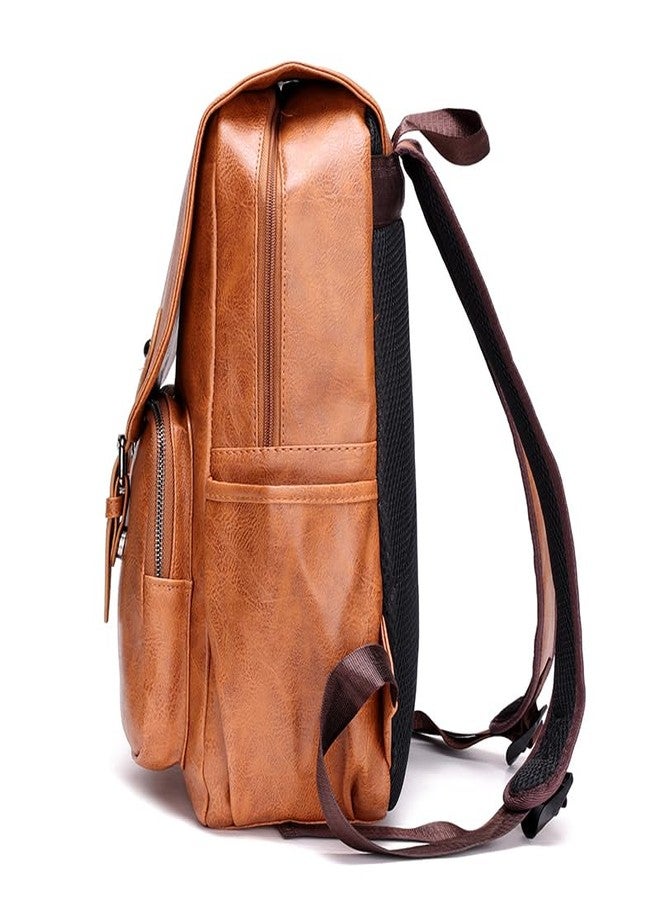 ristoss Cayenne backpack Faux Leather Zipper Closure Type with 28 Liter Capacity Bag_1042_Tan Brown - Image 3