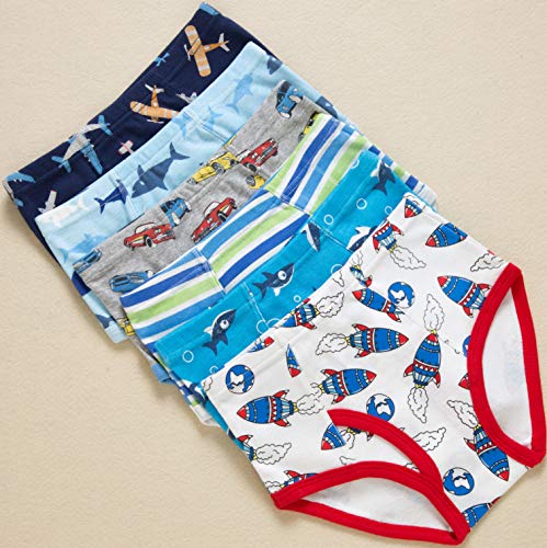 Naivete Cotton Underwear Little Boys Dinosaur Briefs Toddler Shark Undies Children Truck Panties(Pack of 6) 3T - Image 4