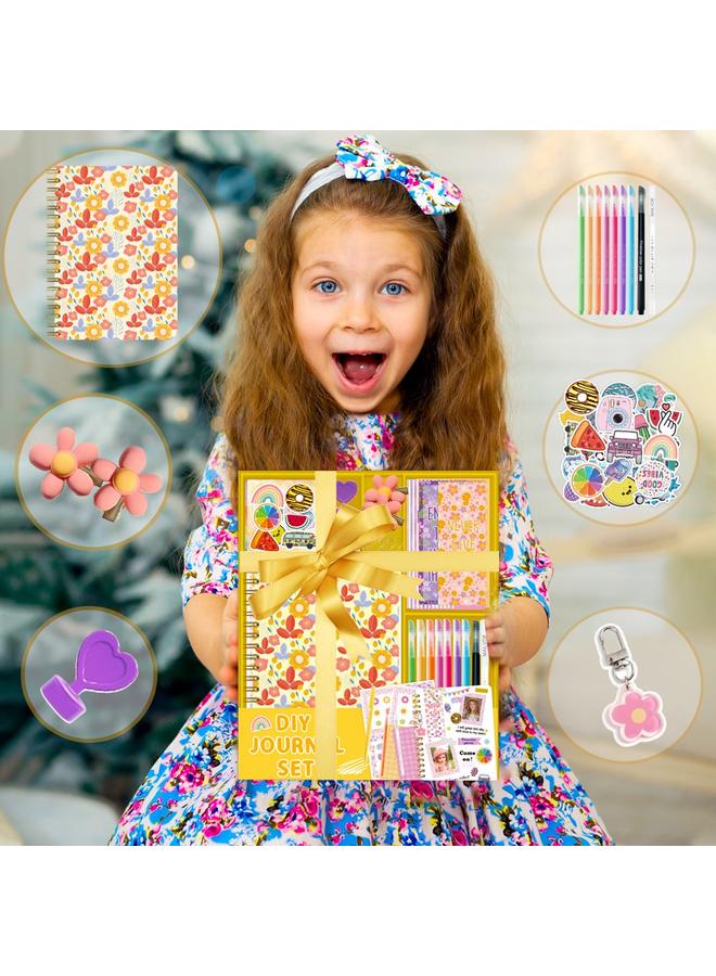 Bluejw Cross Border DIY JOURNAL SET Flower Hand Account Girl Birthday Gift Scrapbook Children's Diary Suit - Image 5