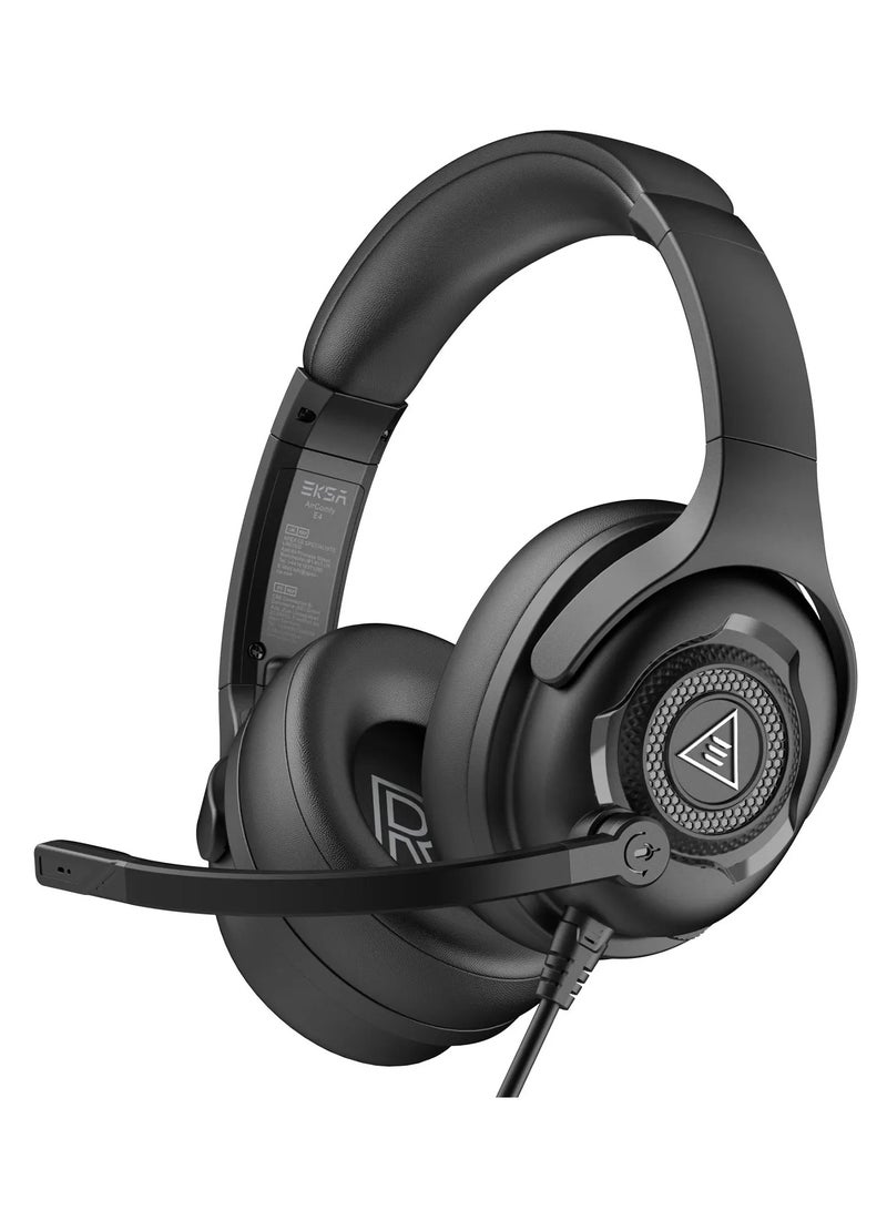 EKSA E4 Wired Headset Gamer 3.5mm Stereo Gaming Headphones with Microphone Superlight Over-ear Earphones for PC/PS4/PS5/Xbox - Image 1