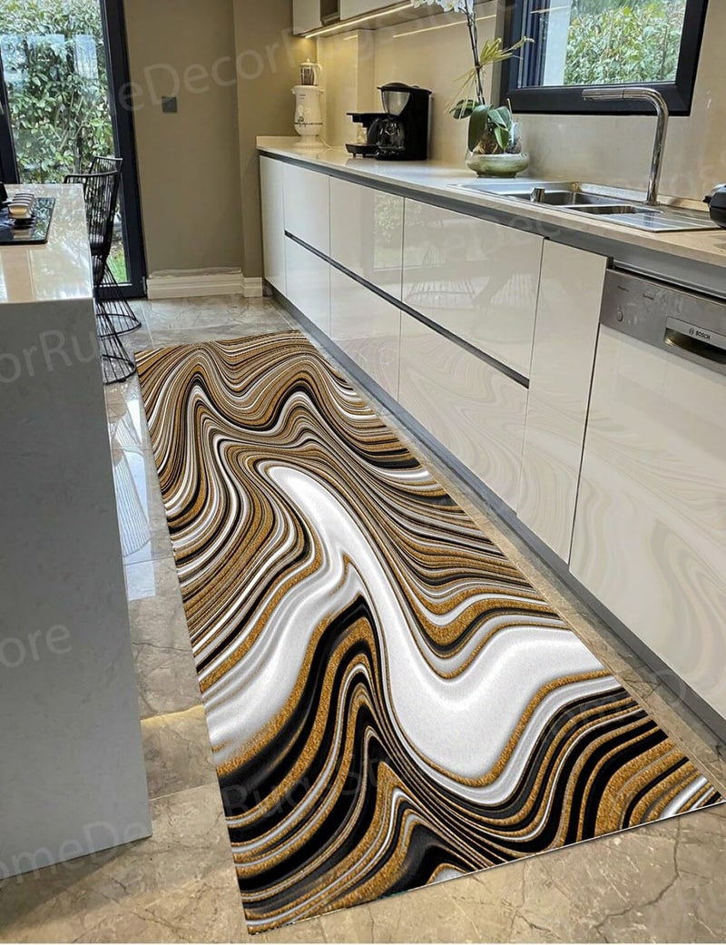 Jumix Non Slip Thick Cushioned Kitchen Floor Mats Set AntiFatigue Mat Comfort Standing Mat Waterproof for Standing Near Sink Bathroom Kitchens Desk Runner Laundry M6 - Image 2