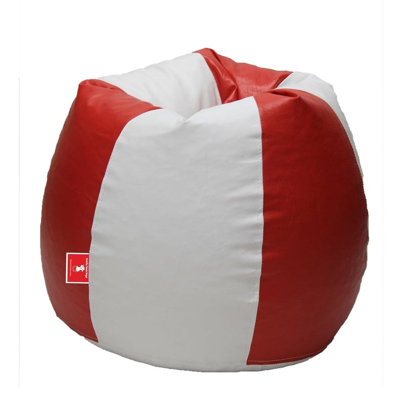 ComfyBean Bean Bag Cover Without Fillers Bean Bag Size Jumbo Color Red White - Image 4
