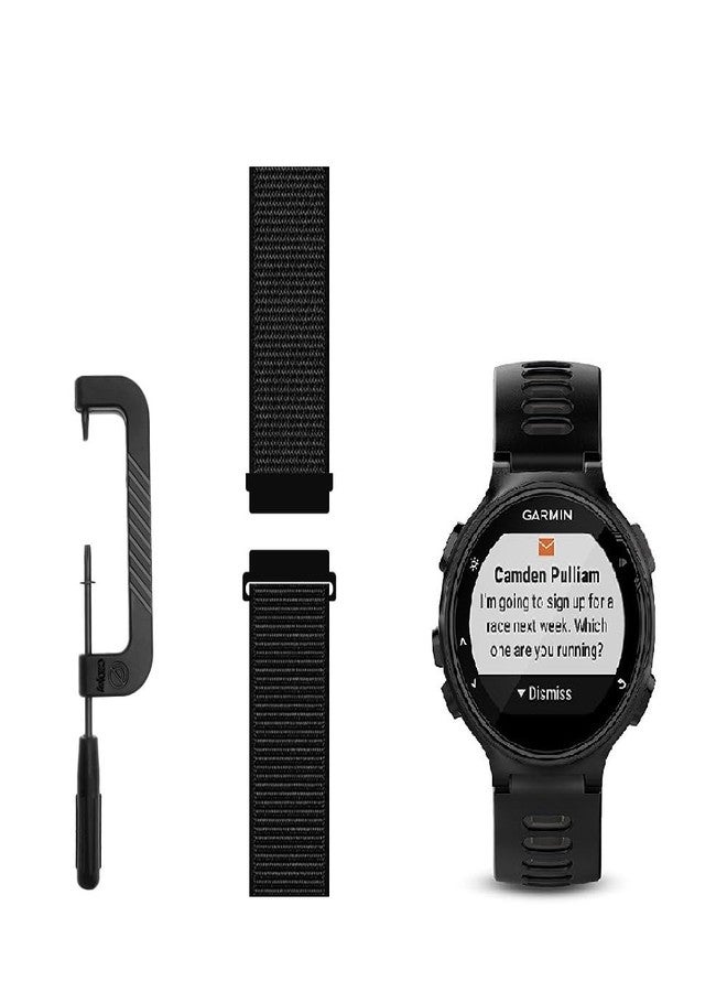 C2D JOY Compatible with Garmin Forerunner 235 Band Replacement Sport Mesh Strap Also for Forerunner 735XT watch band Nylon Weave Watchband - 10#, M/5.2-7.6in. - Image 1