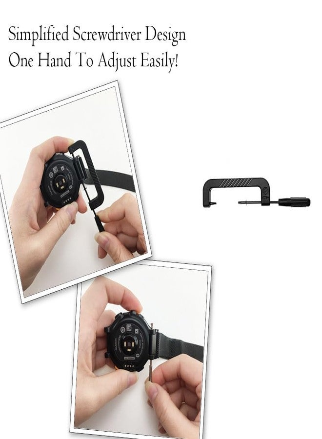 C2D JOY Compatible with Garmin Forerunner 235 Band Replacement Sport Mesh Strap Also for Forerunner 735XT watch band Nylon Weave Watchband - 10#, M/5.2-7.6in. - Image 5