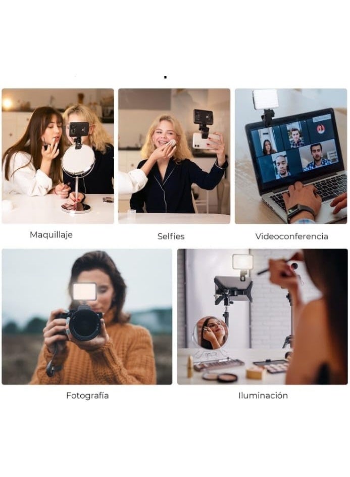 Rechargeable Ring Light for Mobile Phone – LED Camera Light with 3 Brightness Levels for Video, Selfies, and Laptop Use - Image 2