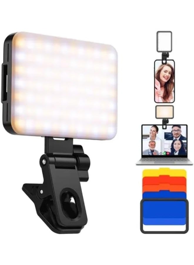 Rechargeable Ring Light for Mobile Phone – LED Camera Light with 3 Brightness Levels for Video, Selfies, and Laptop Use - Image 1