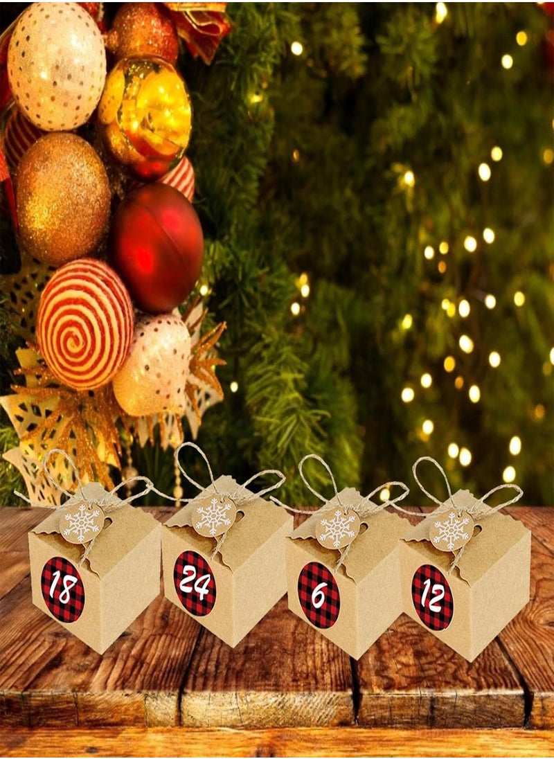 GGOOT - DIY Advent Calendar for Crafts and Filling, DIY  Advent Calendar, 24  Advent Calendar Empty Gift Boxes for Filling for Children - Image 1