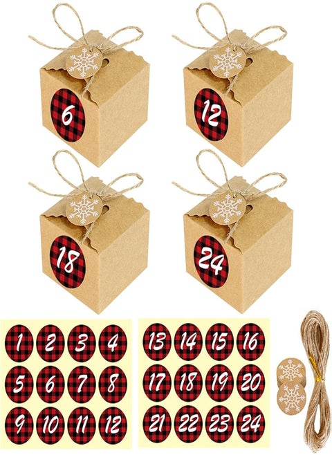 DIY Advent Calendar for Crafts and Filling, DIY  Advent Calendar, 24  Advent Calendar Empty Gift Boxes for Filling for Children