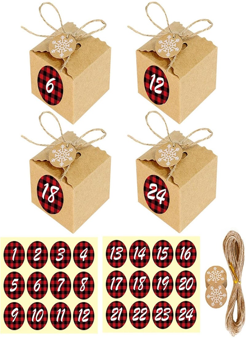 GGOOT - DIY Advent Calendar for Crafts and Filling, DIY  Advent Calendar, 24  Advent Calendar Empty Gift Boxes for Filling for Children - Image 1