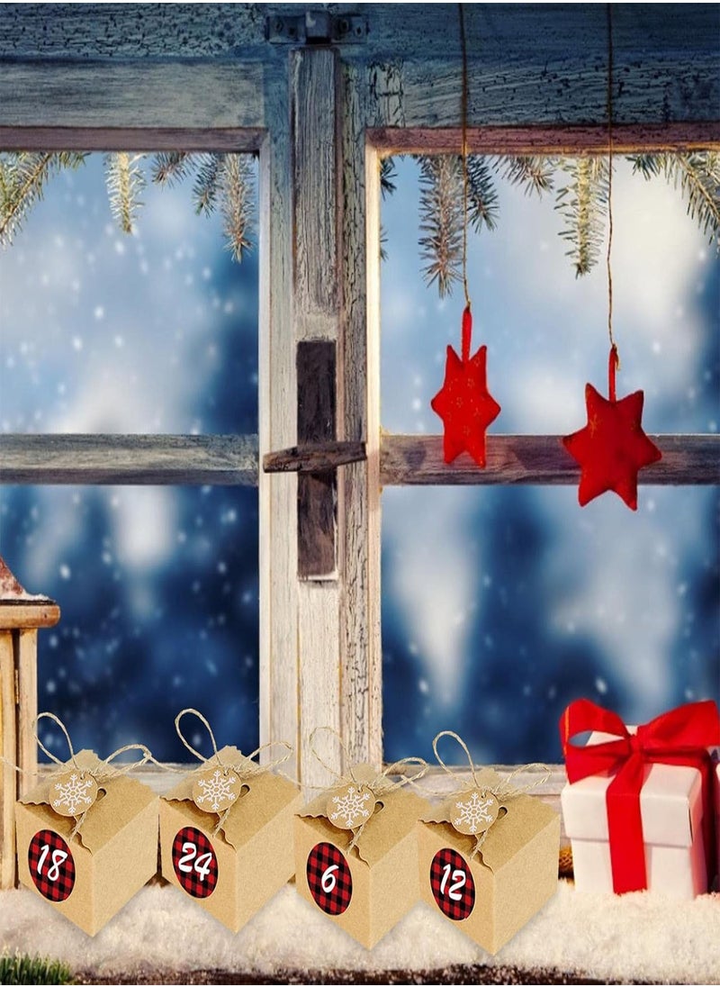 GGOOT - DIY Advent Calendar for Crafts and Filling, DIY  Advent Calendar, 24  Advent Calendar Empty Gift Boxes for Filling for Children - Image 1