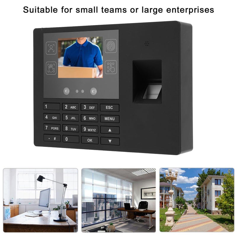 Clock In Clock Out Machine 2.8 Inch Biometric Time Recorder Multifunction For Business Office - Image 4