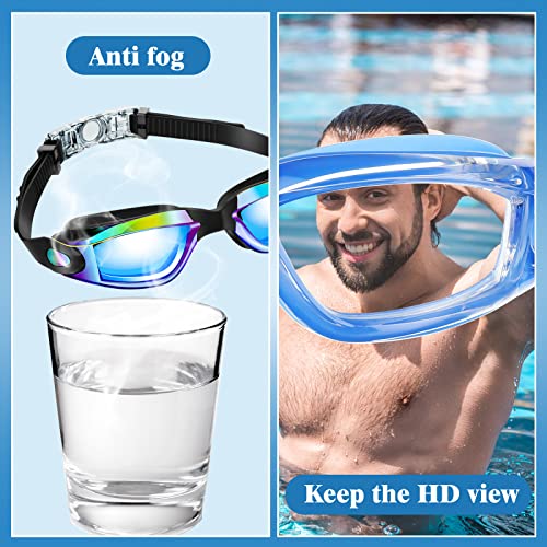 Konohan 10 Pack Swim Goggles Bulk for Kids adult Pool Goggles Anti Fog Silicone No Leak Swimming Glasses for Men Women Youth(Assorted Colors) - Image 4